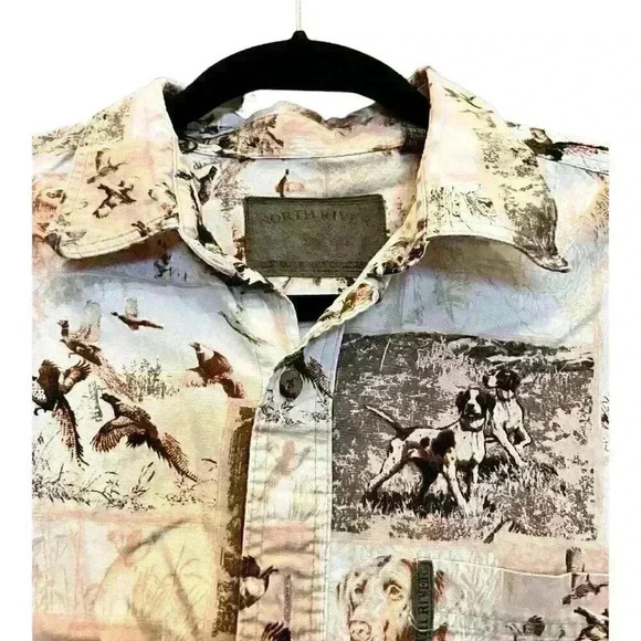 Northern River Sz L‎ Button Down Shirt Bird Dogs Hunting - Picture 12 of 16